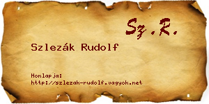 Szlezák Rudolf névjegykártya