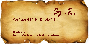 Szlezák Rudolf névjegykártya