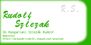 rudolf szlezak business card